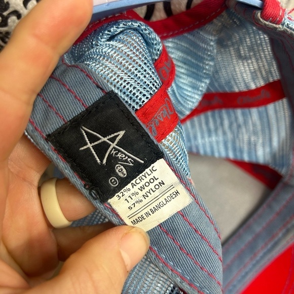 Aksels Blue White Dead of Day Skull Hat Mesh - Picture 5 of 5